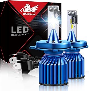Kit d'ampoule led de remplacement win power 6000k, blanc, 2 pièces, h4