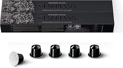 Capsules de café nespresso espirazione ristretto italiano (20 pièces, 1,35 oz)