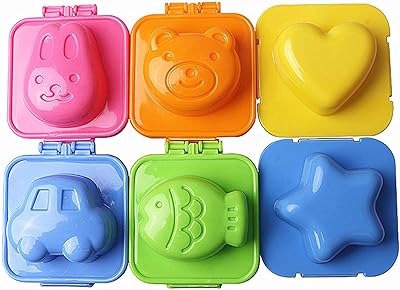 6 pièces mignons moules à oeufs bouillants sushi riz moule fondant gâteau décoration