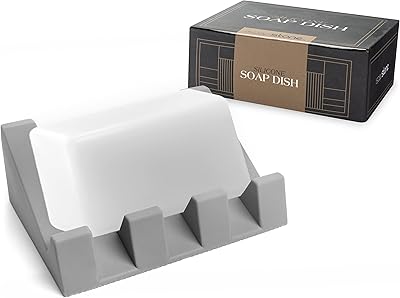Porte-savon en silicone auto-drainant isoap stone porte-savon de douche design cascade avec égouttoir