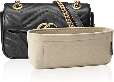 Obochet gg marmont organiseur de sac en feutre doux avec fermeture éclair, mini
