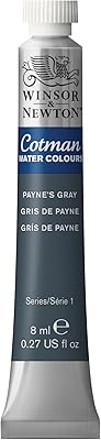 Tube de peinture aquarelle winser & newton cotman, pins gris, 8 ml