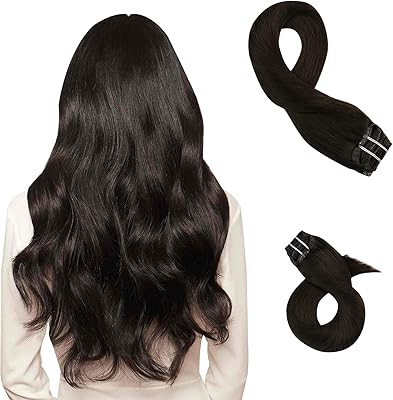 Extensions de cheveux brésiliens à clips mofri 100% naturels 45 cm/18'' 120 g