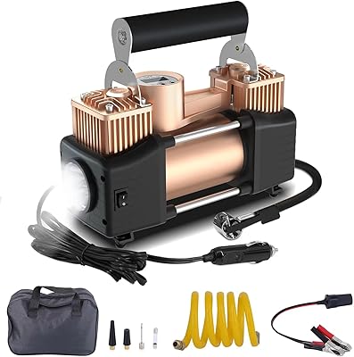 Compresseur d'air portable de gonfleur de pneu proton, pompe à air en métal