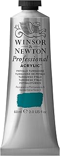 Peinture acrylique professionnelle winser & newton, tube de 60 ml, turquoise phtalo