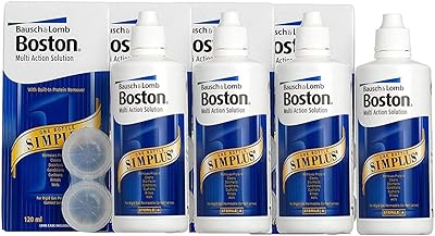 Solution polyvalente boston simplex, solution 4 x 120 ml pour lentilles de contact