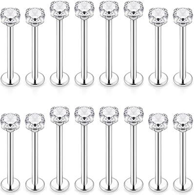 Bijoux de perçage de joue en acier inoxydable 16g 14g, bijoux de perçage