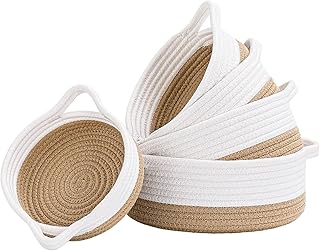 Ensemble de paniers tissés ronds de 5 pièces paniers en corde