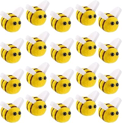 20 pièces de boules artisanales en feutre de laine d'abeilles en feutre