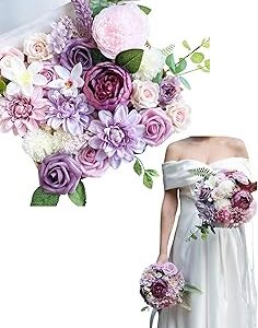 Yronsens violet fleurs artificielles en soie bouquet ombre pivoine dahlia fleurs pour bouquets de mariage décoration de table de bureau à domicile. Commandez malin, vivez mieux avec Diaytar
