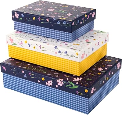 Goldbuch 85 154 coffret en carton meadow miracles 3 boîtes grande boîte 18,5 x 26 x 7,5 cm boîte moyenne 15,5 x 22 x 6,5 cm petite boîte 12,5 x 18 x 5,5 cm coffret cadeau en carton avec motif de fleurs. Diaytar : Le e-commerce qui respecte votre budget