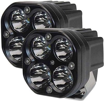 Feux antibrouillard à 4 led extrêmement lumineux ex40wf2 pour motos, voitures, suv