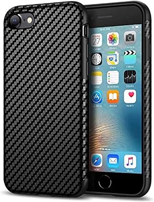 Coque de protection complète pour iphone 7, ultra fine, antidérapante, en fibre de carbone et tpu souple et souple (noir). Diaytar Sénégal : Qualité garantie, prix imbattables, livraison rapide