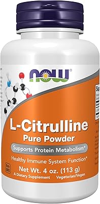 Now supplements poudre de l-citrulline pure soutient le métabolisme des protéines*