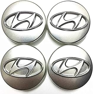Enjoliveurs de roue vikilani argentés chromés - 4 pièces, 60 mm