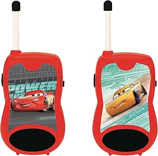 Talkie-walkie disney cars lightning mcqueen lexibook, jouet de communication pour enfants, clip ceinture