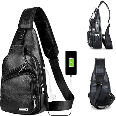 Sac à bandoulière en cuir momtaz pour hommes, sac à dos de poitrine