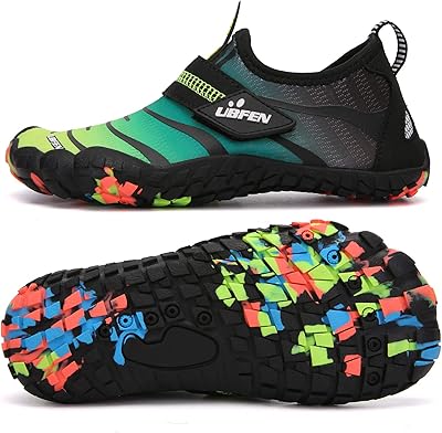 Ubfen chaussures aquatiques pour enfants, chaussettes à séchage rapide, antidérapantes, en cuir, pieds