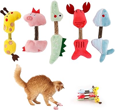 Jouets pour chats bâtons de vigne argentée naturelle, bâtonnets de mélange de menthe