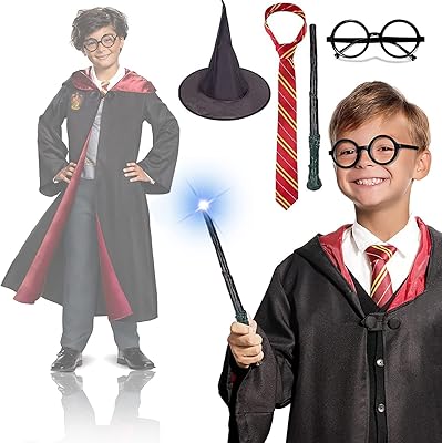 Ensemble de costumes 5 pièces squad wizard, cadeaux d'anniversaire pour fête d'halloween