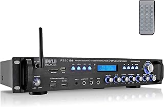 Récepteur amplificateur domestique multicanal pyle 3000 w avec radio, usb, casque, aux, rca
