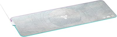 Tapis de souris en tissu steelseries qck prism xl, édition destiny 2, éclairage