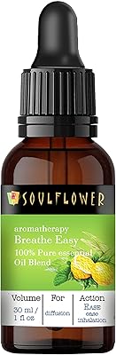 Soulflower breathe easy blend mélange d'huiles essentielles de citron menthe poivrée