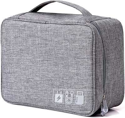 Sac organisateur de câbles sac de rangement électronique de voyage étanche avec séparateur