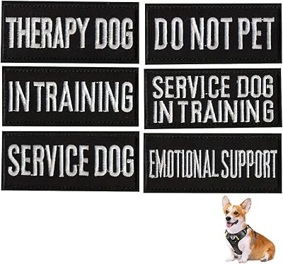 Click2u patchs tactiques pour harnais pour chien avec 6 crochets et boucles au dos, chien d'assistance, ne pas caresser, chien d'assistance en formation, chien de thérapie, en formation, soutien émotionnel pour harnais de gilet pour chien. Diaytar : Connectez-vous aux meilleures offres
