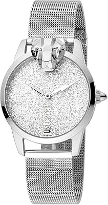 Montre à quartz pour femme, analogique, bracelet en acier inoxydable jc1l057m0325, argent, métal