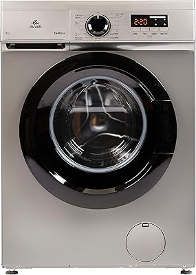Lave-linge à chargement frontal evoli, 7 kg, 1400 tr/min, argent, evwm-funm-714s