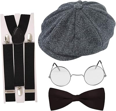Ensemble d'accessoires de costume de gangster adulte pepper umbrella (2/3/4 pièces)