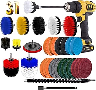 31 pièces brosses de nettoyage de perceuse, kit d'outils de nettoyage de brosse de perceuse, brosses de perceuse de voiture avec tampons de sucre, kit de récurage électrique avec fixation longue étendue-pour coulis, carrelage, évier. Diaytar : Votre destination shopping préférée au Sénégal