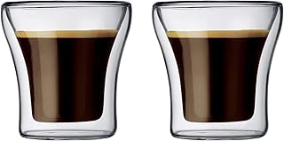 Verre à double paroi bodum assam, transparent, 0,1 l, bd-4554-10, 2 pièces