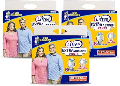 Liveri super absorbent pants large (10 pièces) couches adultes (paquet de 3) 1 unité. Plus de choix, moins de dépenses avec Diaytar