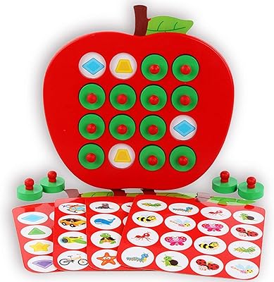 Jeu de mémoire en bois alissamin pour enfants jeu de société apple
