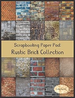 Bloc de papier pour scrapbooking : collection de briques rustiques : 20 feuilles