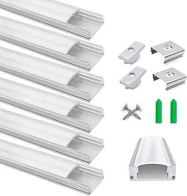 Lightingwell lampe led en aluminium, 6 pièces 1 m, diffuseur led argenté en forme de u avec abat-jour blanc laiteux, embouts et clips de montage en aluminium pour bande led u02. Trouvez tout ce dont vous avez besoin sur Diaytar Sénégal