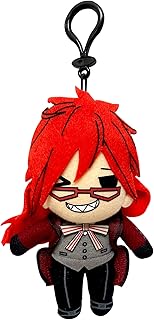 Porte-clés en peluche black butler de 3 pouces de great eastern entertainment