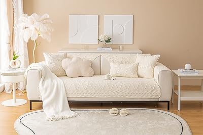 Mofish housse de coussin de canapé en pur coton, toutes les quatre saisons
