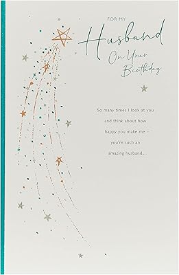 Carte d'anniversaire pour mari avec enveloppe du royaume-uni - beau design avec message