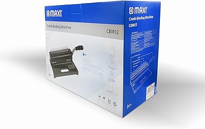 Machine à relier maxi de comp, noire, capacité de perforation 12 feuilles, 80