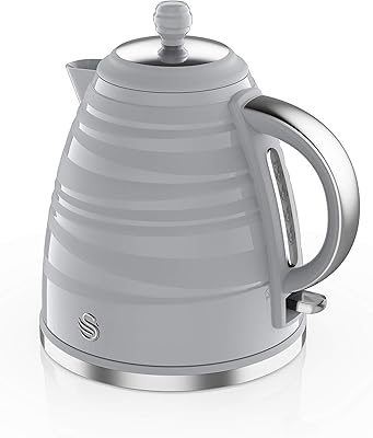 Bouilloire swan symphony sk31050grn 1,7 l à ébullition rapide, 3000 w, gris