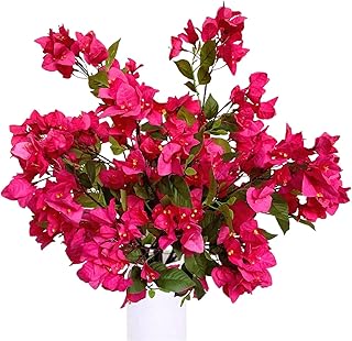 Ensemble de 8 branches de bougainvilliers en soie de tiges de fleurs artificielles