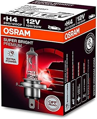 Ampoule de phare de voiture halogène osram h4 avec boîte pliante 12