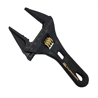 Clé à molette fujiya, type court fls-43-bg, noir et or