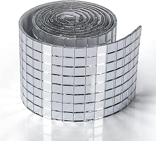 Odlozi 1600 pièces carreaux de mosaïque auto-adhésifs autocollants pour miroirs en verre carrés
