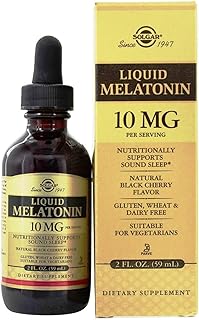 Solgar, mélatonine liquide, soutien nutritionnel mince, arôme naturel de cerise noire, 10 mg