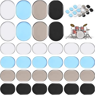 Coussins de gel pour amortisseur de tambour, 48 pièces de coussinets de gel