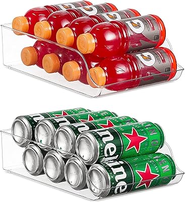 Organisateur de canettes de soda pour réfrigérateur bacs de rangement pour réfrigérateur u-home